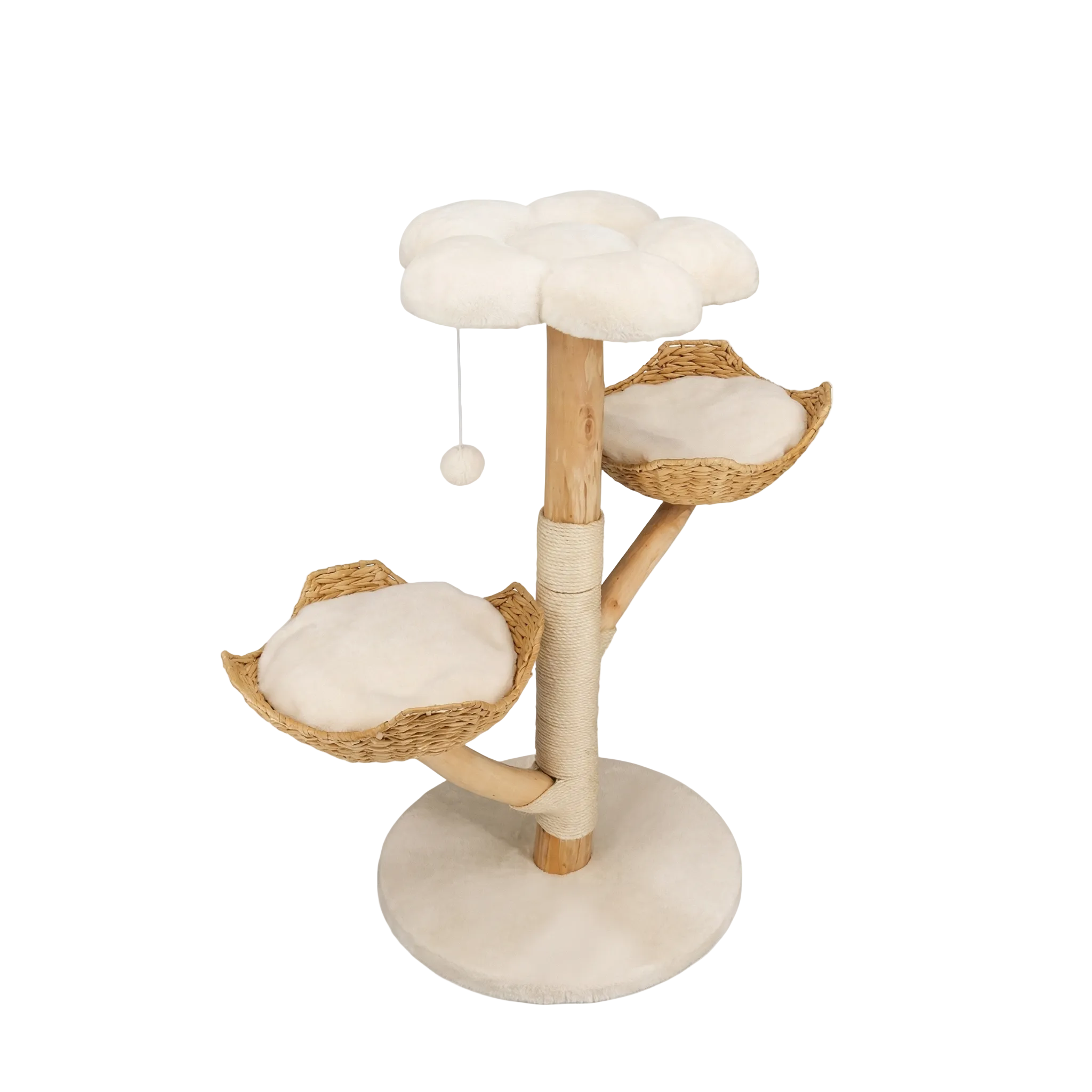 Arbre à chat en bois massif - 110cm