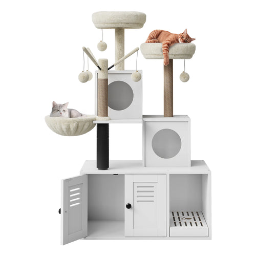 Arbre à chat avec meuble à litière confort
