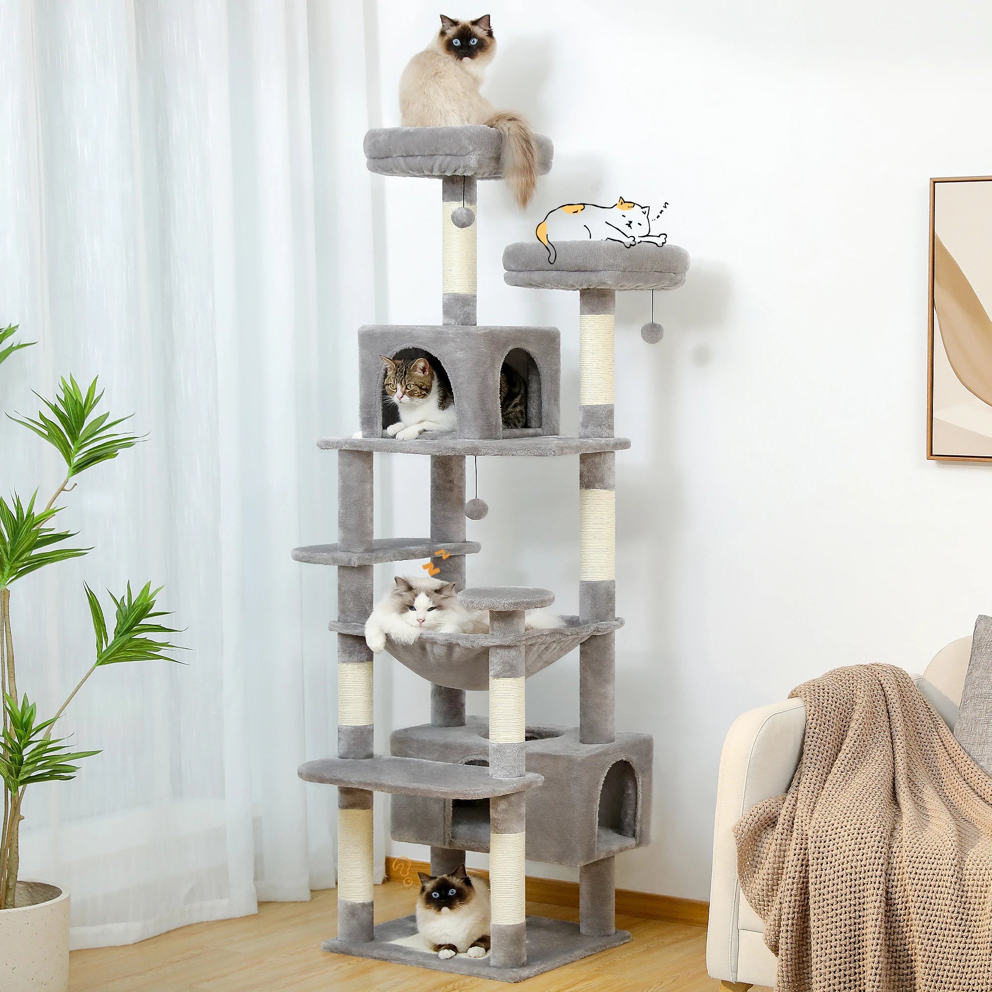 Arbre à chat multi-chats