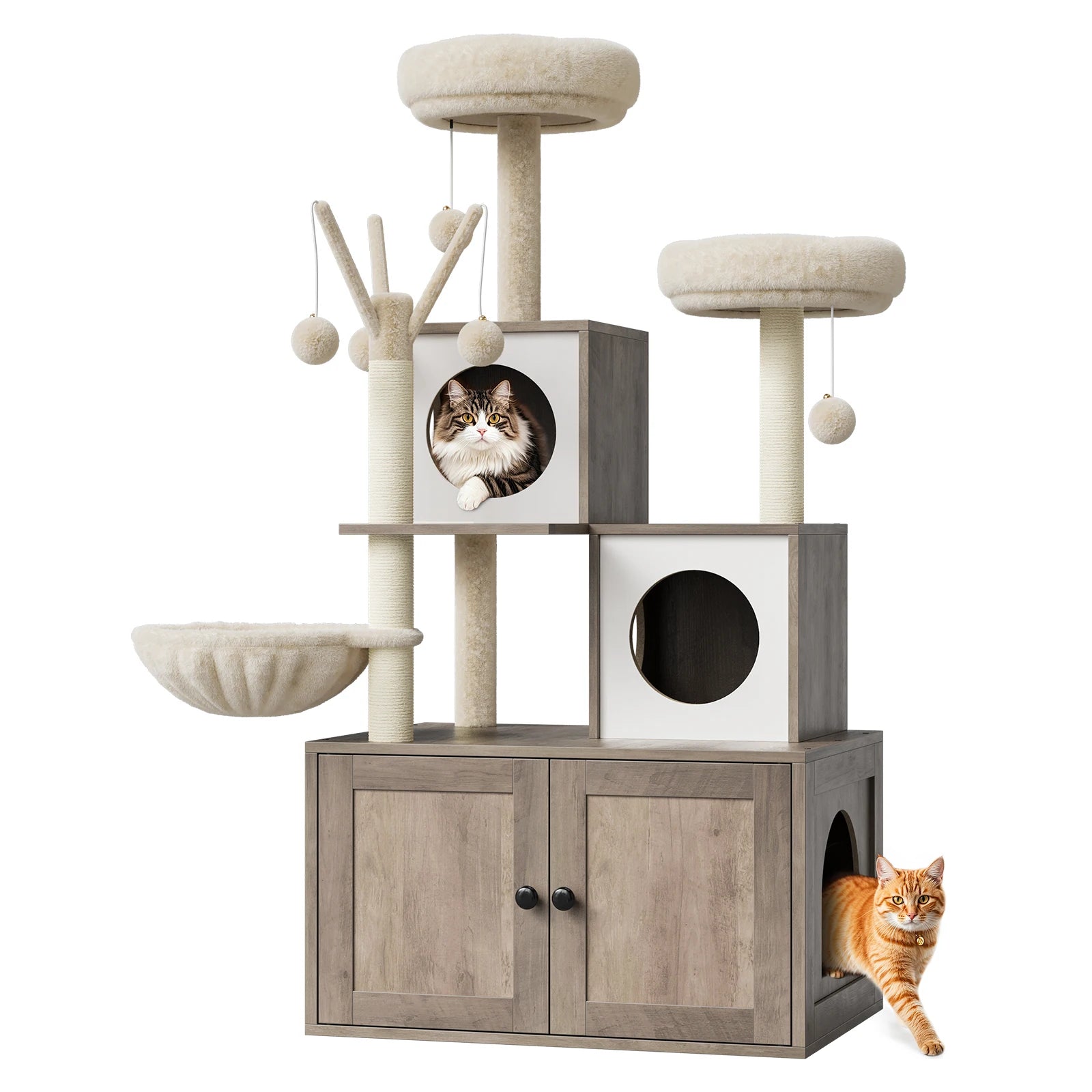 Arbre à chat avec meuble à litière confort