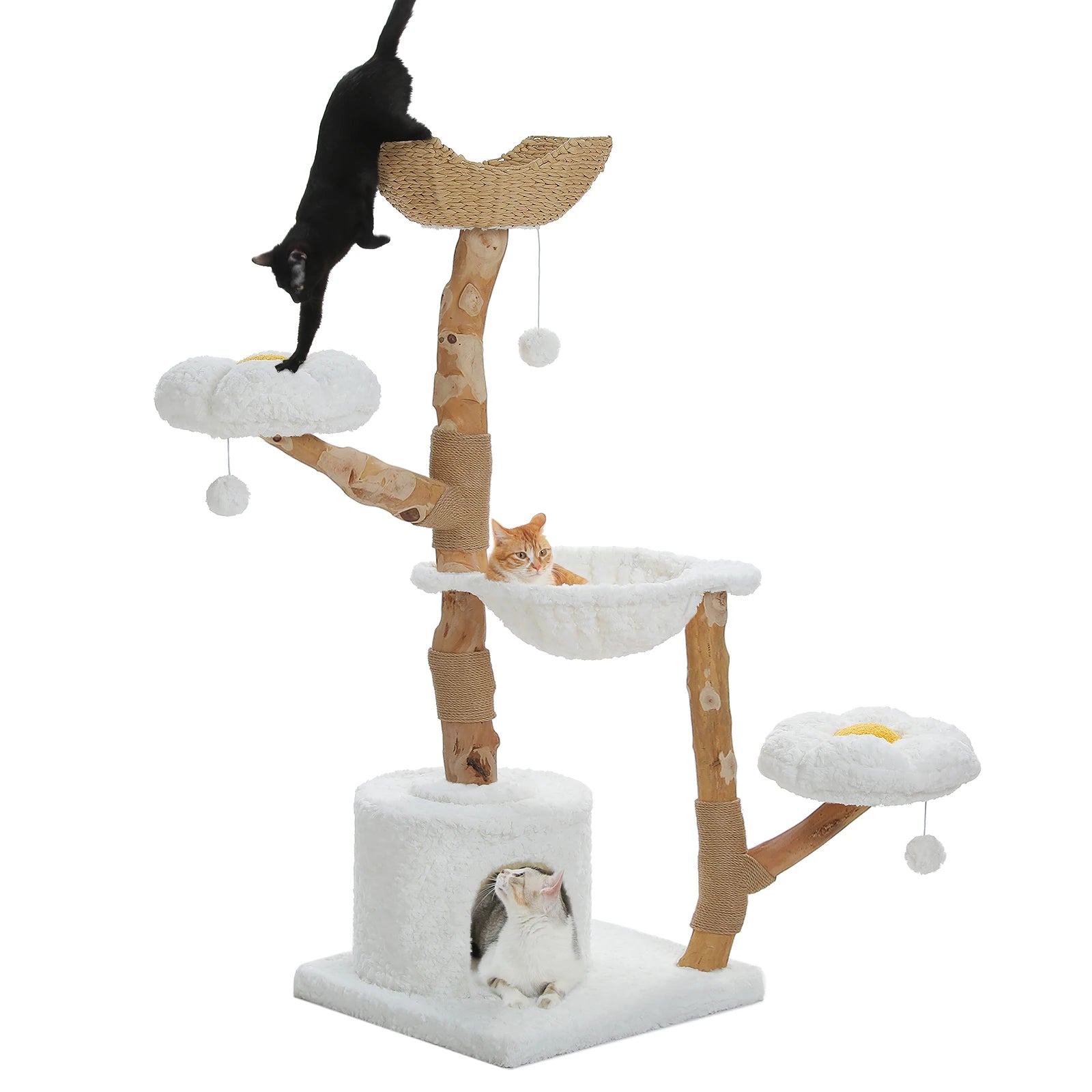Arbre à chat en bois massif - 150cm