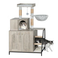 Arbre à chat compact avec meuble à litière