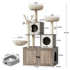Arbre à chat avec meuble à litière confort