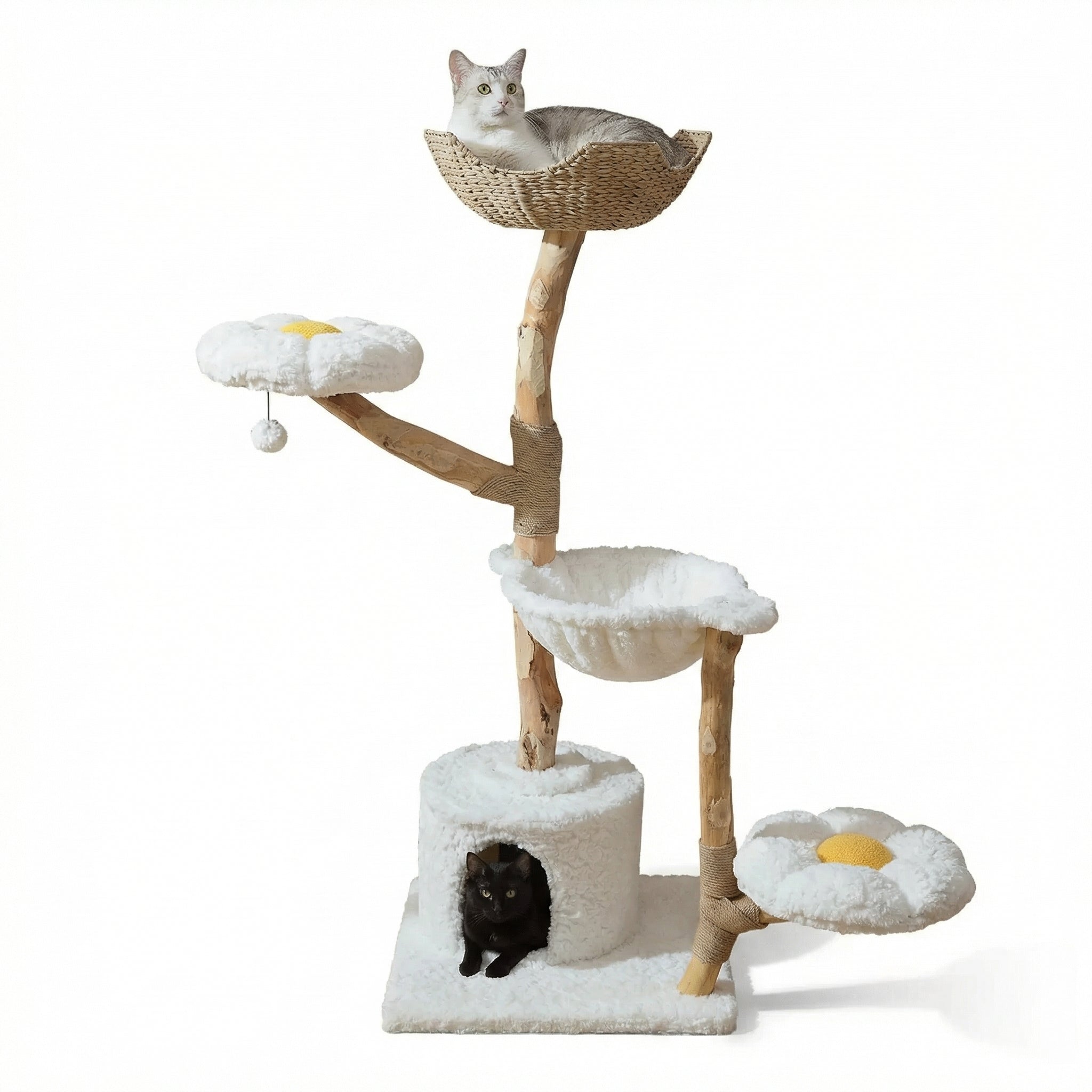 Arbre à chat en bois massif - 150cm